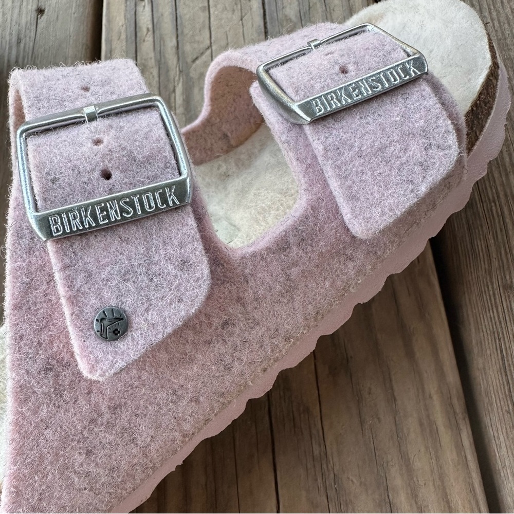 Birkenstock Arizona Happy Lamb Wool Felt Sandals 6 37 - Picture 10 of 12